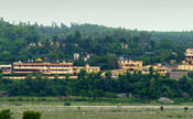 Panoramic front view of ashram